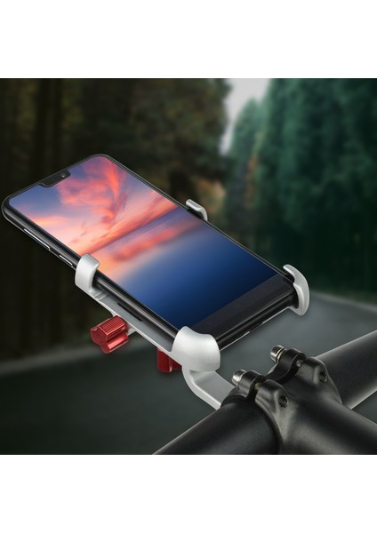 SJJ-299B Titanyum Stili 360 Derece Dönebilen Alüminyum Alaşımlı Bisiklet Cep Telefonu Tutucu Bisiklet Aksesuarları Ayarlanabilir Bisiklet Telefon Tutucusu Mtb Telefon Standı (Yurt Dışından)