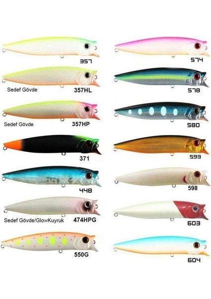 Combo Pop 100F 10CM 12.1gr Popper Maket Balık 565 modelleri