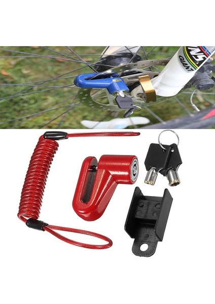 Siyah Stil Disk Frenler Tekerlek Hırsızlığa Karşı Bisiklet Bisiklet Kilidi Taşınabilir Çelik Tel Kablo Bobin Döngüsü Mtb Bisiklet Güvenlik Kilidi ile 2 Anahtar (Yurt Dışından) fırsatları