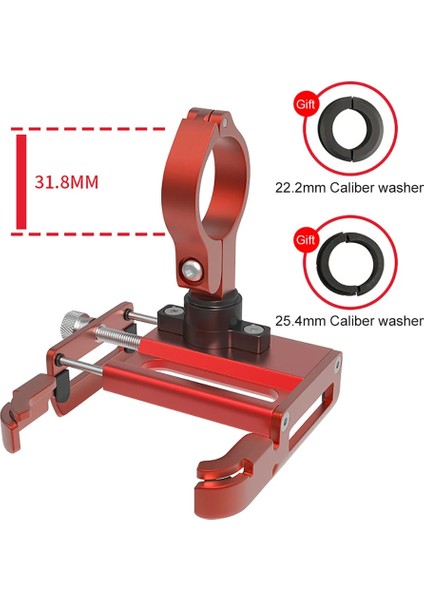 P30 - Kırmızı Stil Gub Alüminyum Bisiklet Telefon Tutucu Bisiklet Mobil Cep Telefonu Suporte Motosiklet Gidon Klip iPhone Samsung Xiaomi Huawei Için Standı (Yurt Dışından)