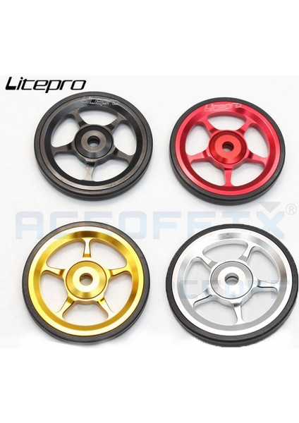 Siyah Stil 1 Çift Litepro Easywheel 22G Ultra Hafif Brompton Katlanır Bisiklet Için Alüminyum C Raf Arka Raf Kolay Tekerlek (Yurt Dışından)