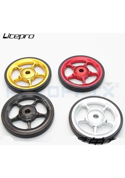 Siyah Stil 1 Çift Litepro Easywheel 22G Ultra Hafif Brompton Katlanır Bisiklet Için Alüminyum C Raf Arka Raf Kolay Tekerlek (Yurt Dışından)