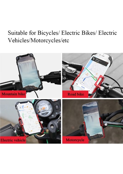 Yunjin Shop P30 Şerit Stili Gub Bisiklet Telefon Tutucu Alüminyum Alaşımlı Bisiklet 3.5 Ila 7 Ione Scooter Için Standı Motosiklet Montaj Desteği Bisiklet Aksesuarları (Yurt Dışından)