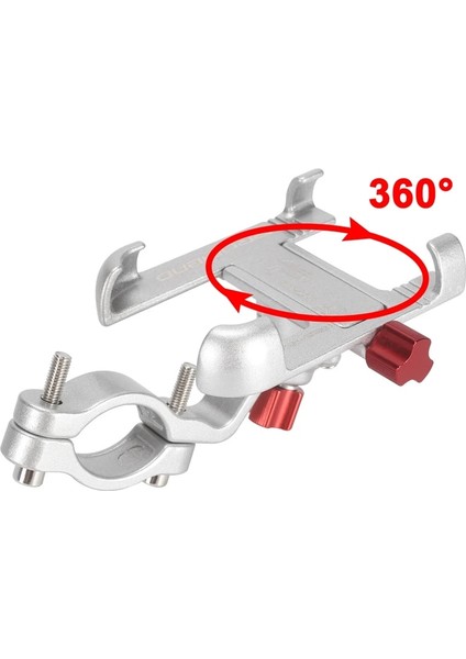 Gümüş Bir Stil Promend 360 Dönebilen Bisiklet Cep Telefonu Tutucu Alüminyum Ayarlanabilir Bisiklet Tutucu Kaymaz Mtb Telefon Montaj Standı Bisiklet Braketi (Yurt Dışından) fırsatları