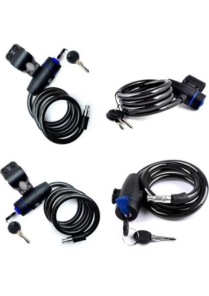 Gösterildiği Gibi Stil Evrensel Hırsızlığa Karşı Bisiklet Bisiklet Kilidi Paslanmaz Çelik Kablo Bobini Kale Motosiklet Döngüsü Için Mtb Bisiklet Güvenlik Kilidi 2 Anahtarlı (Yurt Dışından)