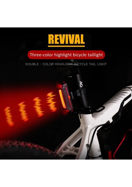 Dönebilen Kırmızı-Mavi Tarzı Bisiklet Arka Lambaları USB Şarj Edilebilir Bisiklet Işığı Güvenlik Uyarı Kuyruk Işığı Işığı Dağ Bisikleti Su Geçirmez Arka Lambalar Dayanıklı (Yurt Dışından) fırsatları