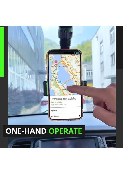 Gri ve Yeşil Tarzı Yeni Ayarlanabilir Araba Dikiz Aynası Montaj Telefon Tutacağı Çok Işlevli Dikiz Aynası Cep Telefonu Standı Koltuk Araç Telefonu Tutacağı (Yurt Dışından)