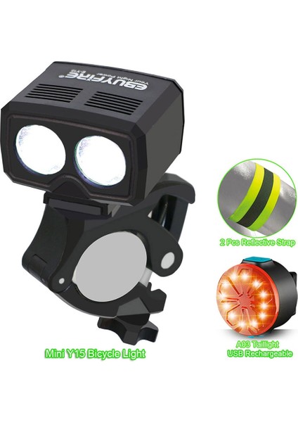 EB-Y15XA03XLTAYT Stili Mini Bisiklet Işık 2 LED 5 Modu 2000LM USB Şarj Edilebilir Bisiklet Bisiklet Ön Lamba Arka Arka Lambaları Kamp LED (Yurt Dışından)