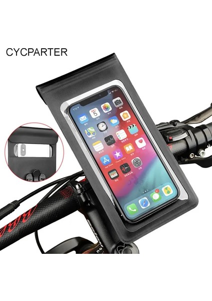 B009E-SIYAH Stil Bisiklet Motosiklet Telefon Tutacağı Su Geçirmez Kılıf Bisiklet Telefonu Çantası iPhone Samsung Mobil Için Stand Desteği Telefon Tutacağı Kapak (Yurt Dışından)