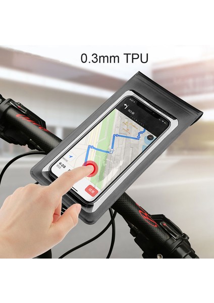 B009E-SIYAH Stil Bisiklet Motosiklet Telefon Tutacağı Su Geçirmez Kılıf Bisiklet Telefonu Çantası iPhone Samsung Mobil Için Stand Desteği Telefon Tutacağı Kapak (Yurt Dışından)