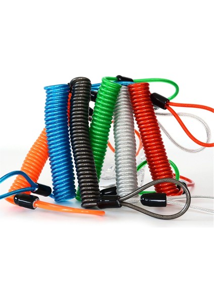 150CM A89-S Stili 2.5 M Güvenlik Diskli Fren Hırsızlığa Karşı Güvenlik Hatırlatma Motosiklet Alarmı Kalın Yaylı Kablo Kask Tel Bisiklet Kilidi Halat Bisiklet Aracı (Yurt Dışından) modelleri