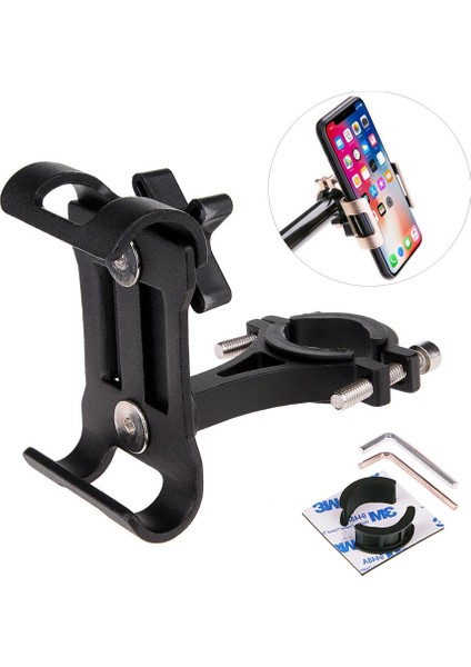 Gümüş-Dönebilen Stil Dönebilen Alüminyum Alaşımlı Bisiklet Telefon Tutucu "cep Telefonu Gps Montaj Tutucu Bisiklet Telefon Desteği Bisiklet Braketi Montajı (Yurt Dışından) fırsatları