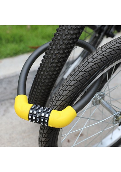Siyah 17,2X570MM Stili Evrensel 5 Haneli Kod Mtb Bisiklet Güvenlik Şifreli Kilitler Motosiklet Scooter Hırsızlığa Karşı Çelik Bisiklet Bisiklet Tel Güvenlik Kilidi (Yurt Dışından) fırsatları