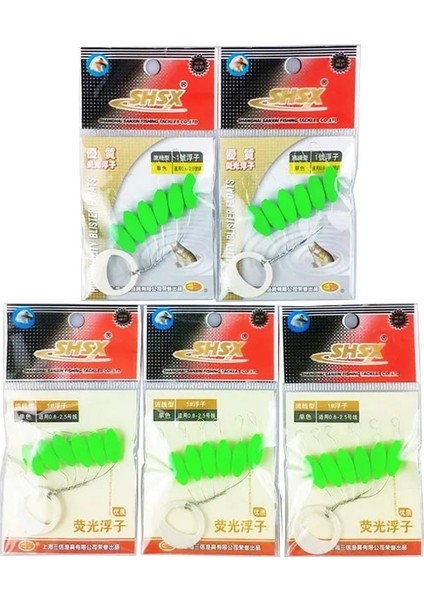 000 Boy Yeşil Stil 5packslot Yedi Yıldızlı Balıkçılık Şamandırası Floresan Balıkçılık Şamandırası Bobber Sazan Olta Takımı Aksesuar J268 (Yurt Dışından) modelleri