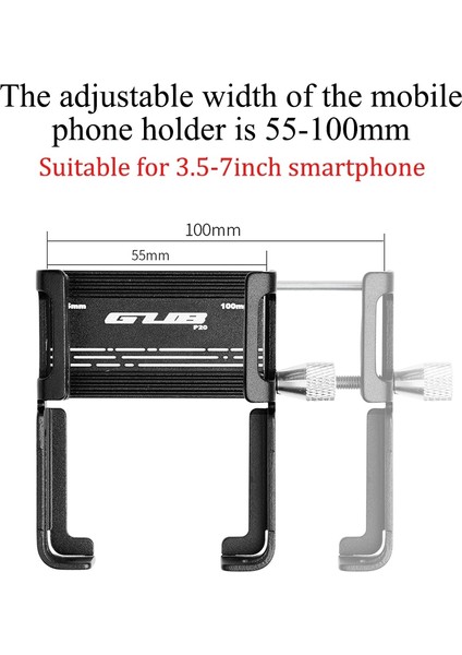P20 Siyah Stil Gub P20 Bisiklet Telefonu Holde Dönebilen Alüminyum Bisiklet Tutucu Inç Akıllı Telefon Için Ayarlanabilir Bisiklet Telefonu Montaj Standı (Yurt Dışından) indirimleri
