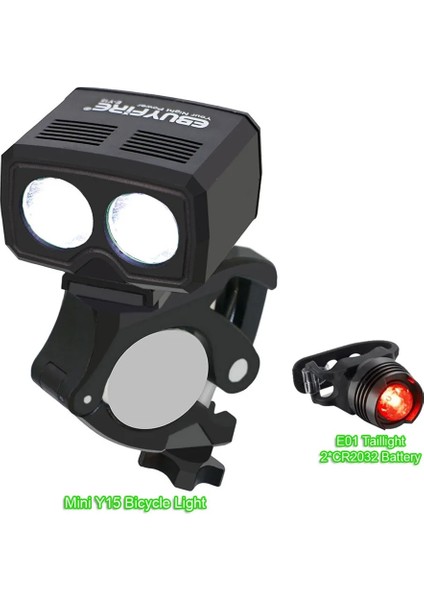 EB-Y15XE01 Stili Mini Bisiklet Işık 2 LED 5 Modu 2000LM USB Şarj Edilebilir Bisiklet Bisiklet Ön Lamba Arka Arka Lambaları Kamp LED (Yurt Dışından)