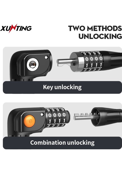 Hafif 100CM Tarzı ile Xunting Bisiklet Kilidi Işık Şifreli Kilit Hırsızlığa Karşı Dağ Bisikleti Kilidi Genel Bisiklet Çelik Kablo Kilidi LED Işıklı Kilit (Yurt Dışından) fırsatları