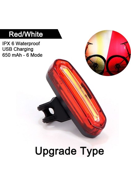 Style2-Kırmızı Beyaz Tarzı Bisiklet Kuyruk Arka Işık Akıllı Otomatik Fren Algılama Işığı Ipx6 Su Geçirmez USB Şarj Bisiklet Kuyruk Arka Lambası Bisiklet Uyarı LED Işıkları (Yurt Dışından)