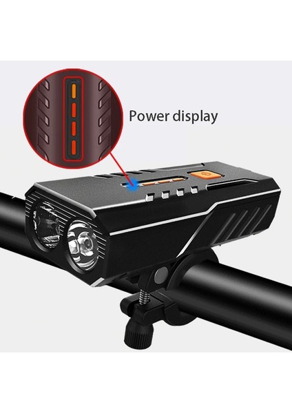 5000 Mah Set1 Stili Ah Bisiklet Işık Ön Set Far Fener Bisiklet El Feneri Şarj Edilebilir Lamba Koşu LED USB Bisiklet Işıkları Aydınlatma (Yurt Dışından)