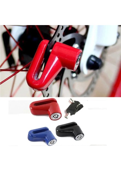 Kırmızı Stil Yeni Moto Güvenlik Güvenlik Scooter Bisiklet Motosiklet Aksesuarları Tuş Kilidi Fren Disk Kilidi Fren Kilitleri Bisiklet Tekerlek Kilidi (Yurt Dışından) fırsatları