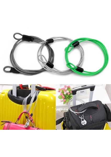 Siyah Stil X7AM x 2mm Bisiklet Sporları Güvenlik Döngüsü Kablo Kilidi Bisikletleri Bisiklet Scooter U-Kilidi (Yurt Dışından) fırsatları