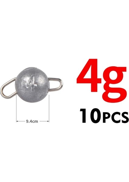 4g 10 Adet Tarzı Balıkçılık Cheburashka Platin Balıkçılık Aksesuarları Jig Kafa Mermi Ağırlıkları Yumuşak Cazibe Grubu Kanca Ağırlaştırılmış (Yurt Dışından)