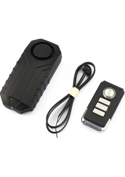 Siyah Stil 113DB Yüksek Sesli Kablosuz Bisiklet Hırsızlık Alarmı Su Geçirmez Kapı Pencere Titreşimli Alarm Akıllı Uzaktan Kumanda Alarm Sensörü (Yurt Dışından)