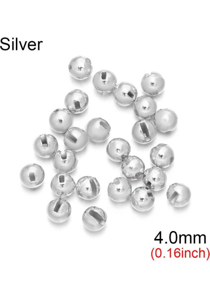 Gümüş-4.0mm Stili Lot Oluklu Boncuk Fly Bağlama Malzemesi Tungsten Boncuklar Tungsten Alaşım Yeni Güzel Tasarımlı Balıkçılık Aksesuarları Yüksek (Yurt Dışından)