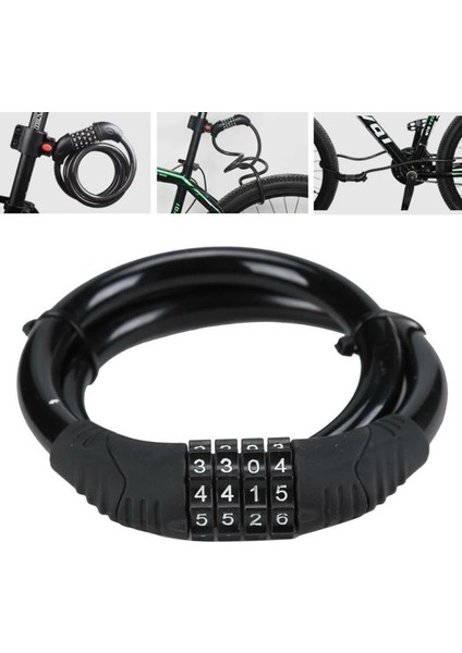 Yeşil Stil Bisiklet Kilidi Şifreli Numara Kodu Bisiklet Bisiklet Çevrim Kilidi Çelik Kablo Zinciri Bisiklet Aksesuarları (Yurt Dışından) fiyatları