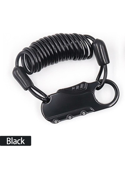 Siyah Stil Mini Kask Kilidi Bisiklet Kilidi Şifre Hırsızlığa Karşı Bisiklet Bisiklete Binme Şifre Sırt Çantası Kablo Kilidi Bisiklet Birleşik Kilit Bisiklet Aksesuarları (Yurt Dışından)