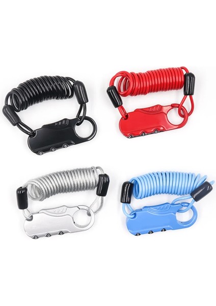 Siyah Stil Mini Kask Kilidi Bisiklet Kilidi Şifre Hırsızlığa Karşı Bisiklet Bisiklete Binme Şifre Sırt Çantası Kablo Kilidi Bisiklet Birleşik Kilit Bisiklet Aksesuarları (Yurt Dışından) fırsatları