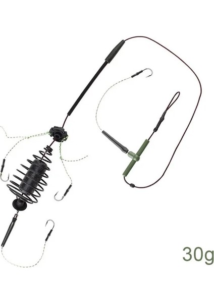 30G Tarzı G Sazan Balık Yemi Kafes Hattı Grubu Yüksek Karbonlu Çelik Metal Besleyici Kanca Batan Yapay Cazibesi Aksesuarları Olta Takımı (Yurt Dışından)