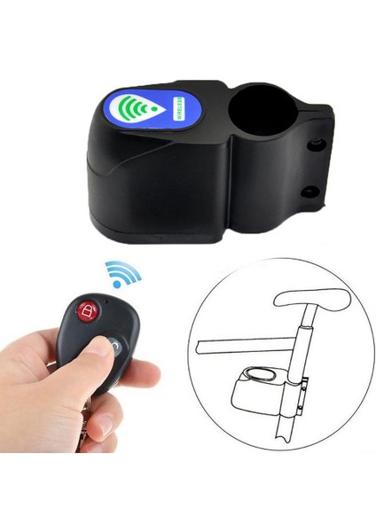 Siyah Stil Hırsızlığa Karşı Bisiklet Güvenlik Alarmı Kablosuz Uzaktan Kumanda Uyarıcısı Arka Lambaları Kilidi Bisiklet Için Su Geçirmez Lamba Aksesuarları Ekipmanı (Yurt Dışından) fırsatları