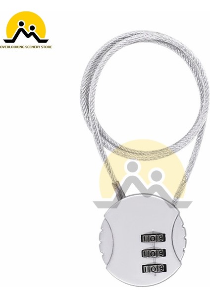 Beyaz Stil Üçlü Araba Bisiklet Motosiklet Için Şifreli Kilit, Kask Için Hırsızlığa Karşı Şifre Kilidi, 3 Haneli Şifreli Seyahat Şifre Kilidi (Yurt Dışından)