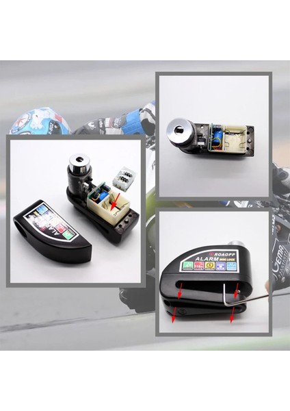 Koyu Gri Tarzı Bisiklet Hırsızlığa Karşı Kilit Elektrikli Scooter Tekerlekler 110DB Disk Fren Kilidi Güvenlik Su Geçirmez Bisiklet Bisiklet Dağ Alarm Disk Kilidi (Yurt Dışından)