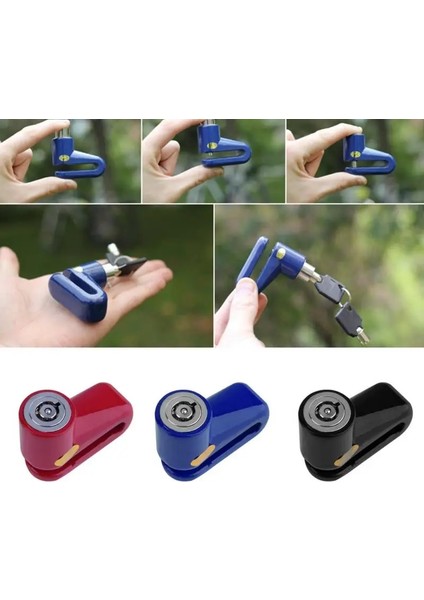 Rastgele Renk Stili Motosiklet Korumak Elektrikli Bisiklet Scooter Tekerlek Disk Fren Kilidi 2 Tuşlu 7mm Kilit Anti Hırsız Motosiklet Kilidi Bisiklet Güvenliği (Yurt Dışından) fiyatları