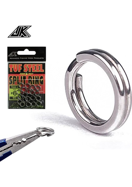 NO.4-90PC-3PACK Stili Jk 3 Packs No.mm Sıcak Balıkçılık Bölünmüş Yüzükler Ağır Hizmet Balık Kancası Bağlayıcı Yardım Kancaları Deniz Balıkçılık Aksesuarları Mücadele (Yurt Dışından) fiyatları