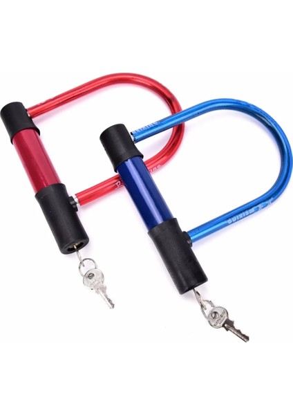 Bisiklet Bisiklet U Kilidi Motosiklet Bisiklet Scooter Güvenlik Çelik Zinciri 2 Anahtarlı (Yurt Dışından)