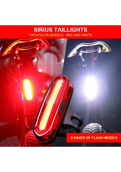 Mavi Stil Bisiklet Işığı Mtb LED 120 Lümen USB Şarj Edilebilir Bisiklet Arka Lambası Bisiklet Güvenlik Uyarı Işığı Mtb Bisiklet Aksesuarları (Yurt Dışından)