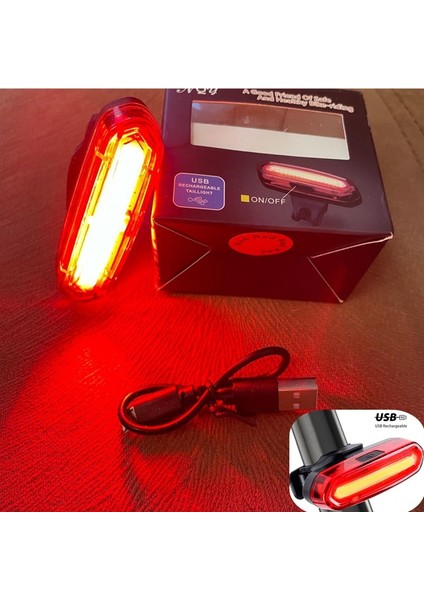 Mavi Stil Bisiklet Işığı Mtb LED 120 Lümen USB Şarj Edilebilir Bisiklet Arka Lambası Bisiklet Güvenlik Uyarı Işığı Mtb Bisiklet Aksesuarları (Yurt Dışından)