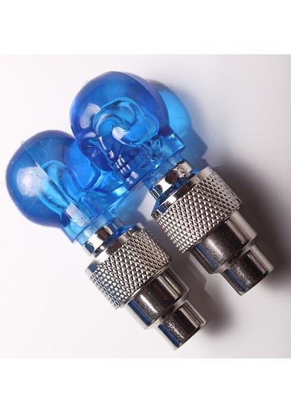 Mavi Stil 2 Adet Neon Işıklar Lastik Tekerlek Vana Kapağı Işık LED Flaş Araba Lastik Vana Kapakları Hava Kapağı Lastik Jant Vana Tekerlek Kök Kapağı Bisiklet Işığı (Yurt Dışından)