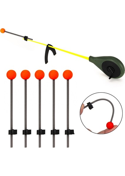 5 Adet 10CM M Tarzı 5 Adet Mini Kış Buz Olta Üst Ucu Kutup Ön Uç Bölüm Bobber Göstergesi ve Çubuklar Kontrol Balıkları Biraz Ince Uzatma (Yurt Dışından)