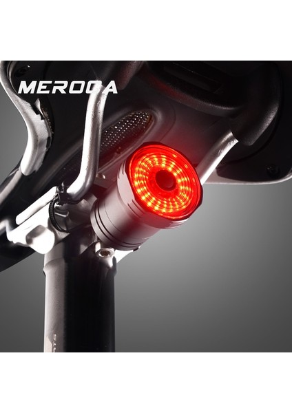 Mx2 Sele Borusu Tutucu Stili Meroca Yükseltme Akıllı Bisiklet Arka Işık Otomatik Startstop Fren Algılama Bisiklet Işığı Ipx6 Su Geçirmez LED Şarj Bisiklet Arka Lambası (Yurt Dışından)