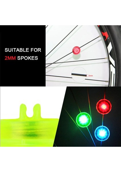 Kırmızı Stil Bisiklet Işığı Pilli Renkli Mini LED Bisiklet Işığı Bisiklet Tekerleği Konuştu Işık Çalışan Işıklar Bisiklet Bisiklet Aksesuarları (Yurt Dışından) modelleri