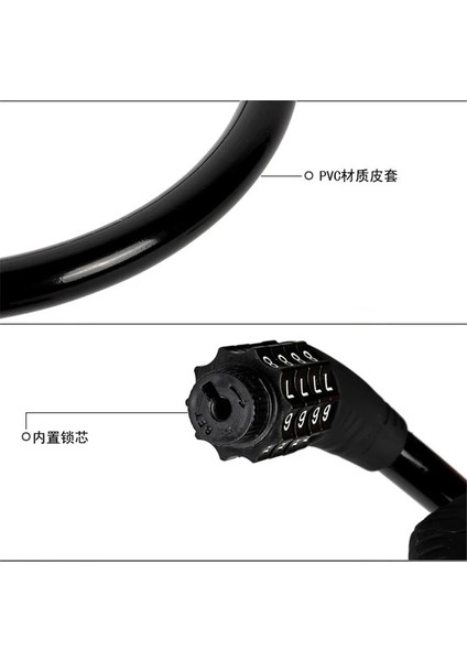 Siyah Stil Çelik Güçlü Kombinasyon Numarası Ağır Hizmet Güvenlik Bisiklet Kilidi Döngüsü Bisiklet Kilidi (Yurt Dışından) fırsatları