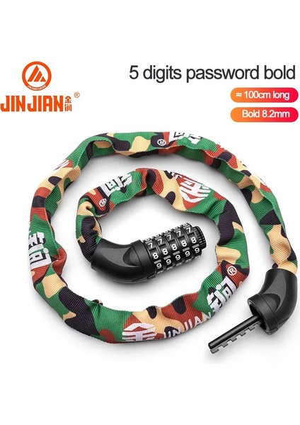 T601-BL Stili Jın Jıan Bisiklet Kilidi Güvenlik Hırsızlığa Karşı Açık Şifre Kodu Mtb Bisiklet Güvenlik Zincir Kilidi Güvenlik Motosiklet Aksesuarları (Yurt Dışından) fiyatları