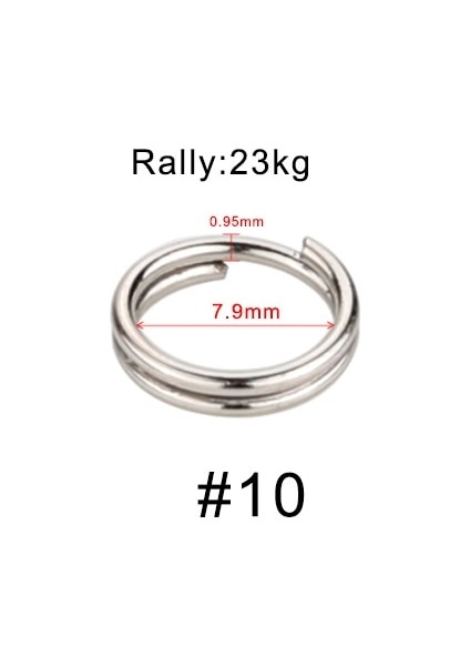 No.10 Tarzı Dagezı Lot Paslanmaz Çelik Balıkçılık Bölünmüş Yüzükler Sert Yem #4-#15 Çift Döngü Bölünmüş Sazan Balıkçılık Aksesuarları Pesca (Yurt Dışından)