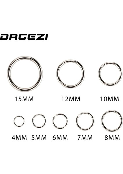 No.10 Tarzı Dagezı Lot Paslanmaz Çelik Balıkçılık Bölünmüş Yüzükler Sert Yem #4-#15 Çift Döngü Bölünmüş Sazan Balıkçılık Aksesuarları Pesca (Yurt Dışından)