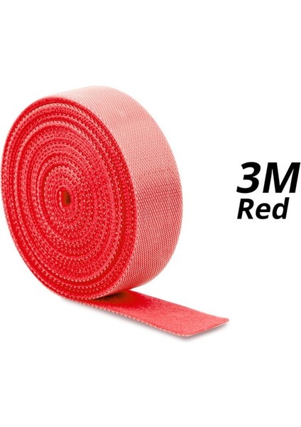 3m Kırmızı Velcro Stili 1 Rulo Olta Kravat Tutucu Askı Jartiyer Raptiye Kanca Döngü Bağları Olta Çemberleme Velcro Açık Balıkçılık Gadget'ı (Yurt Dışından)