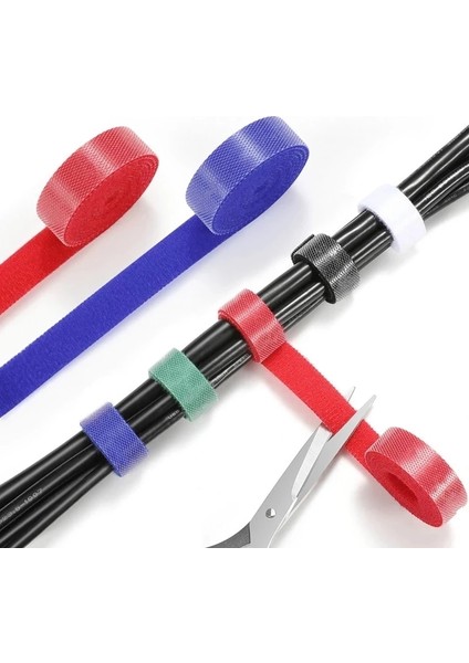 3m Kırmızı Velcro Stili 1 Rulo Olta Kravat Tutucu Askı Jartiyer Raptiye Kanca Döngü Bağları Olta Çemberleme Velcro Açık Balıkçılık Gadget'ı (Yurt Dışından)